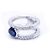 Autre Marque Diamant- und Saphirring Weiß - Ansicht 4