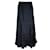 Autre Marque Giorgio Armani Black Grosgrain Ribbon Trimmed Pleated Maxi Skirt Polyester  ref.1181878