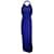 Autre Marque Proenza Schouler Vestido largo halter sin mangas de punto de crepé con frente torcido en azul cobalto Viscosa  ref.1181893