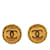 Pendientes de clip Chanel CC dorados Chapado en oro  ref.1181938