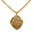 Gold Chanel CC Pendant Necklace Golden Metal  ref.1181939