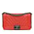 Red Chanel Medium Calfskin Chevron Boy Flap Crossbody Bag Leather  ref.1181994
