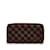 Brown Louis Vuitton Damier Ebene Paillettes Zippy Wallet Cloth  ref.1181998
