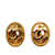 Clipe Chanel CC dourado em brincos Banhado a ouro  ref.1182006
