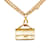 Gold Chanel CC Flap Charm Necklace Golden Yellow gold  ref.1182016