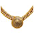 Goldene Chanel CC-Medaillon-Anhänger-Halskette Metall  ref.1182017