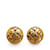 Clipe acolchoado Chanel CC dourado em brincos Banhado a ouro  ref.1182030