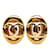 Pendientes de clip Chanel CC dorados Chapado en oro  ref.1182115