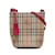 Tan Burberry Haymarket Check Lorne Bucket Bag Camel Leather  ref.1182141