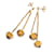 Gold Louis Vuitton Crystal Gamble Drop Earrings Golden  ref.1182164