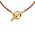 Hermès Brown Hermes Grennan Choker Costume Necklace Leather  ref.1182175