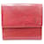 Louis Vuitton Porte-monnaie Rot Leder  ref.1182552