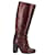 Proenza Schouler Knee Boots in Burgundy Leather Dark red  ref.1182691