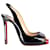 Zapatos de tacón con tira trasera y número privado de Christian Louboutin en charol negro Cuero  ref.1182697