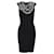 Alexander McQueen Kleid mit Kettenmuster aus schwarzer Wolle  ref.1182716