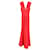 Herve Leger Plunging Neckline Gown in Red Wool  ref.1182726