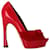 Yves Saint Laurent Palais 105 Bow Pumps in Red Leather  ref.1182734