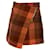 Acne Studios Checked Wrap Skirt in Brown Wool  ref.1182735