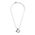 Christian Dior Collar de cadena con colgante con logo D de metal plateado Plata  ref.1182763