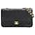 Chanel Pele de cordeiro preta média 2012 aba forrada clássica Preto Couro  ref.1182781