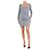 Dolce & Gabbana Vestido cinza mesclado com babados - tamanho UK 12 Viscose  ref.1182804
