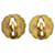 Chanel Gold CC Clip On Earrings Golden Metal Gold-plated  ref.1182847