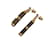 Hermès Pendientes colgantes Hermes Brown Charnier Cuero Chapado en oro  ref.1182857