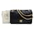 Chanel timeless Classic 2.55 Mademoiselle Bijoux 24ct Gold Chain Black Leather  ref.1182910