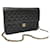 Borsa classica con patta Chanel vintage in pelle di agnello nera Multicolore  ref.1182931