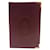 VINTAGE COVER HOLDER AGENDA MUST CARTIER PM DIRECTORY NOTEBOOK BORDEAUX LEATHER Dark red  ref.1182947