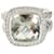David Yurman Albion Prasiolite et bague diamant en argent sterling, 11MM Métal Argenté Métallisé  ref.1182970