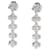 TIFFANY & CO. Brincos longos de renda e diamante em platina 0.8 ctw Prata Metálico Metal  ref.1183002