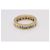 Autre Marque Gold-Ehering mit Diamanten im Prinzessschliff Golden - Ansicht 2