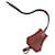 Clochette , Reißverschluss für neues Hermès-Vorhängeschloss für Hermès-Taschen-Staubbeutelbox Rot Leder  ref.1183128