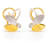 Autre Marque Zweifarbige Goldohrringe Golden Weißgold Gelbes Gold  ref.1183164