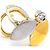 Autre Marque Bicolor Gold Earrings Golden - view 3