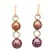 Autre Marque Earrings with diamonds and pearls Golden Pink gold  ref.1183174