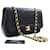 CHANEL Vintage Medium Chain Shoulder Bag Black Lambskin Quilted Leather  ref.1183279