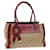 GUCCI GG Canvas Hand Bag Snake leather Beige Red Auth ki3896  ref.1183317
