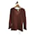 CHANEL  Knitwear T.International XS Wool Dark red  ref.1184064