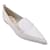 Nicholas Kirkwood White Pointed Toe Grained Leather Flats / Loafers  ref.1184087