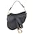 Saddle Dior Schwarze Mini-Satteltasche Leder  ref.1184101