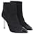 Chanel Black Pearl Track Heels Booties Ankle Boots Leather  ref.1184104