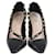 Valentino De color negro/Zapatos de tacón con punta puntiaguda Rockstud en beige Cuero  ref.1184106