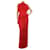 Autre Marque Vestido maxi bordado em renda vermelha - tamanho UK 8 Vermelho Poliamida  ref.1184455