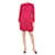 Valentino Vestido magenta de renda floral com babados - tamanho UK 10 Rosa Algodão  ref.1184456