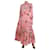 Autre Marque Vestido midi de seda com estampa floral rosa - tamanho M  ref.1184462