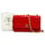 Timeless Borsa Diana media vintage senza tempo con patta classica Chanel in pelle di agnello rossa a righe (raro) Rosso  ref.1184473
