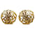 Brincos com clip Chanel Gold CC Dourado Metal Banhado a ouro  ref.1184511
