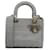 Dior Gris Moyen Cannage Lady D-Lite Toile Tissu  ref.1184518